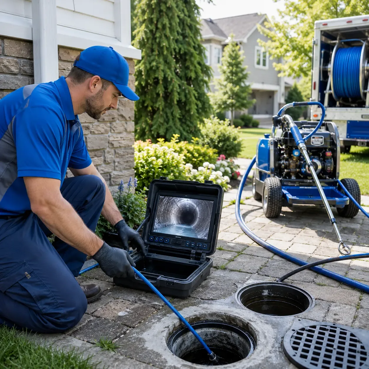 Outdoor drain cleaning professionals serving Holtsville, NY