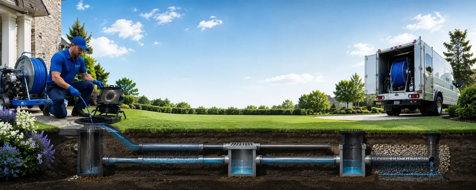 Outdoor drain cleaning information for Holtsville, NY